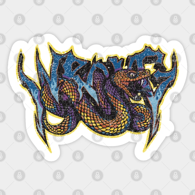Wrong Snake – Venomous Vintage Streetwear Sticker by Wrongteeshirt